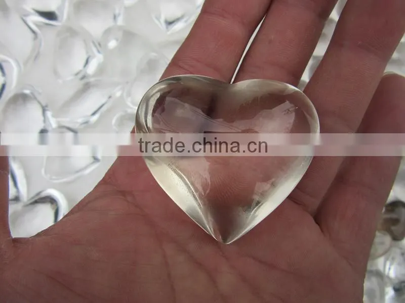 2015 cheapestClear heart shaped crystal for gifts