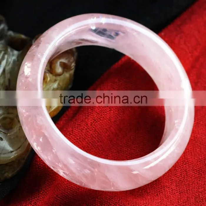 beautiful high quality rose quartz crystal bangles with promotional prices