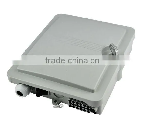 24 core wallmount FTTH outdoor fiber optical terminal box/optical distribution box with PC/ABS materials