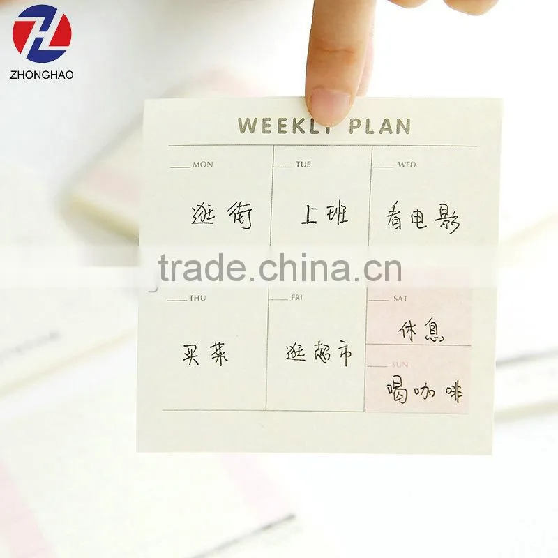 New product simple design unique daily plan notepad
