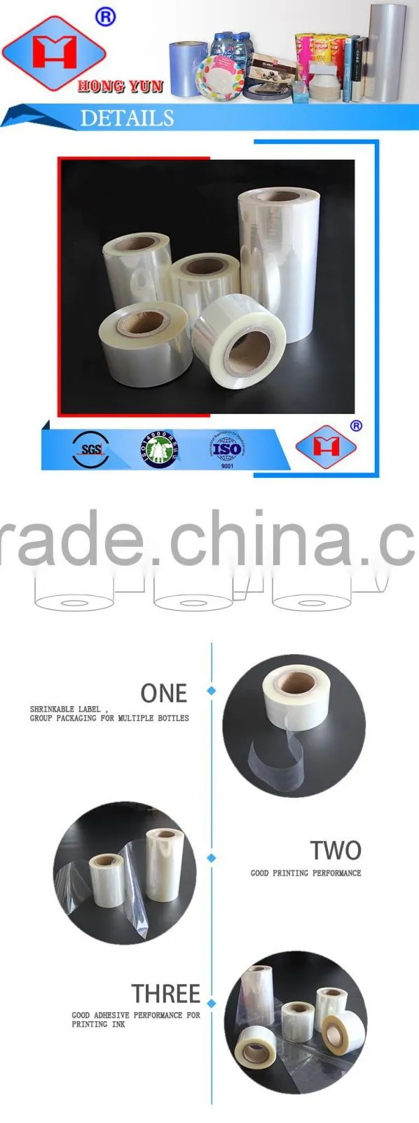 Standard Credible pvc shrink label