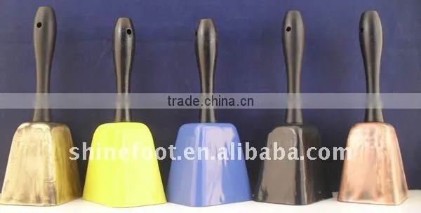 7.5inch square shape metal cow bell A13-H03 for event or party as cheer noice maker (E068 )