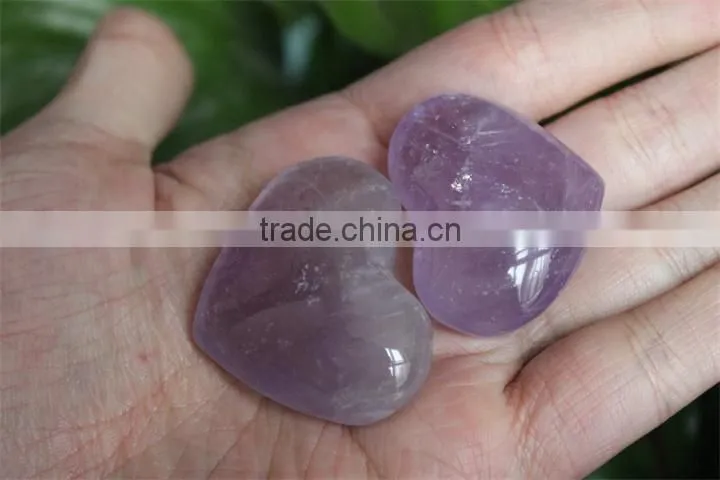 Wholesale Natural Amethyst Quartz Hearts for Wedding Gifts