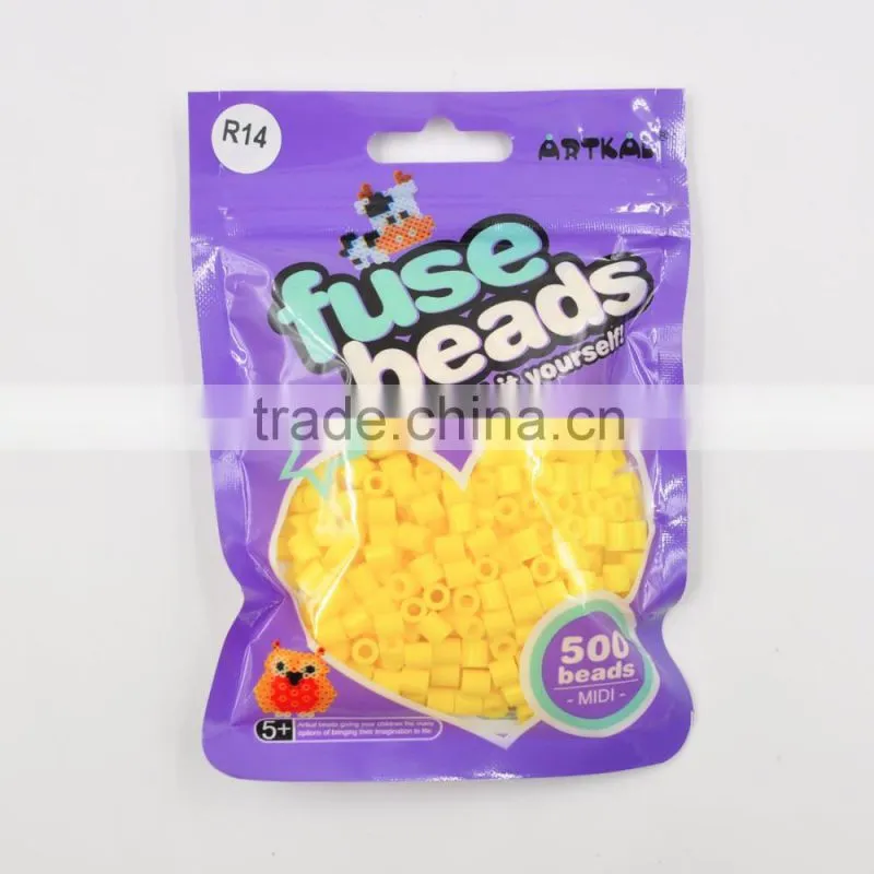 R-5mm 500 beads/bag SOFT plastic fuse perler beads diy educational toys
