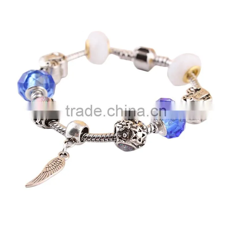 Fashion blue beads jewelry manufacturers bracelet accessories for women