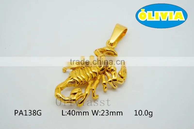 Olivia 2016 New Fashion Modern 316 Stainless steel Cast Metal Good Handwork Scorpion Pendant