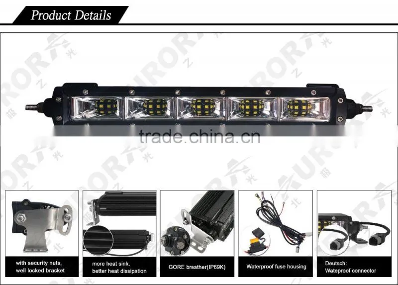 Aurora 4" slim led scene light 4x4 atv led light bar
