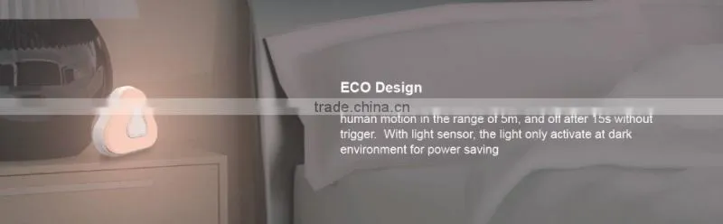 Eco battery backup PIR sensor night light with buzzer alarm function