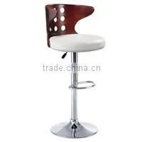 #2014H# Modern New Bent Plywood PU Leather Swivel High Bar Stools for Kitchen Use