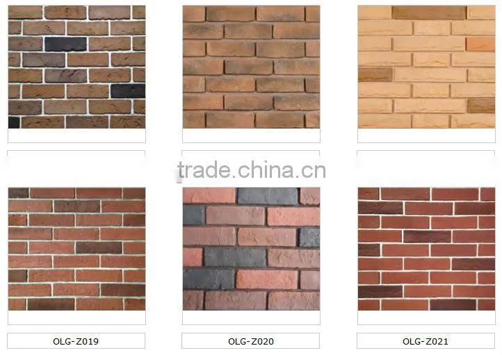 Artificial decorative thin brick web