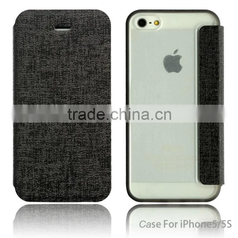 Good quality wallet pu leather case cover for iphone 5c