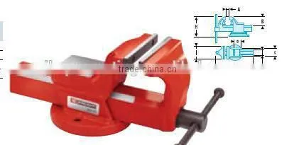 6" HT250 casting base High carbon steel opening heavy duty stationary type bench vice