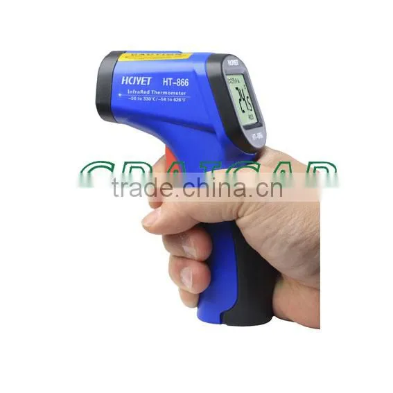 Infrared thermometer HT-866 (-50-330 centigrade) hand-held with LCD DISPLAY economical type for industry