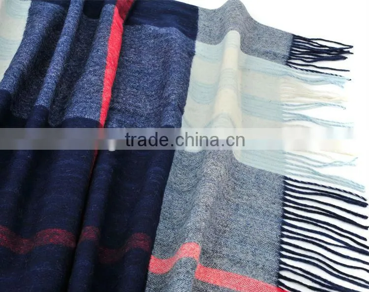 Check Design Wool Shawl/Pashmina shawl
