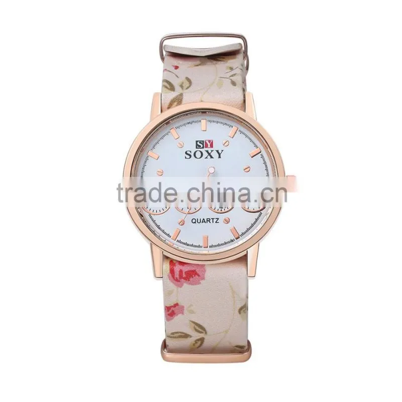 Allibaba.com fashion lady leather strap watch