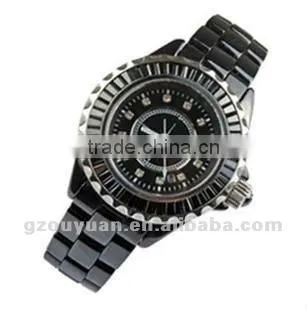 New Fashionable Waterproof Black Ceramic Watch