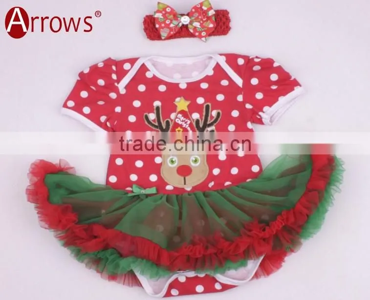 2Pcs Per Set Infant Girls Princess Outfit Baby Girls Bodysuit with Headband for 0-12Months