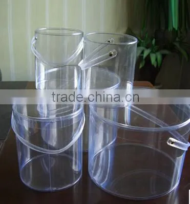 Hot,hot,hot,Customizable clear cylinder box with hand shank