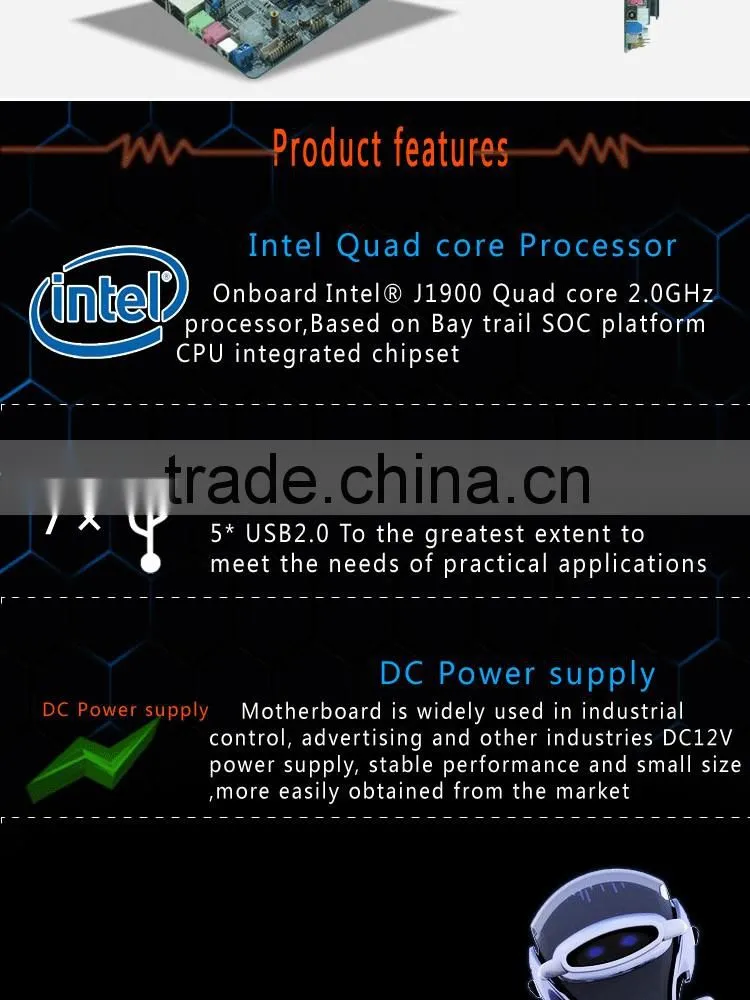 Industrial Network mini PC motherbaord J1900 Industry Computer board with 2*MINI PCIE