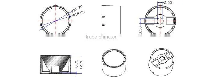 High quality led lens for street light module lens wholesale