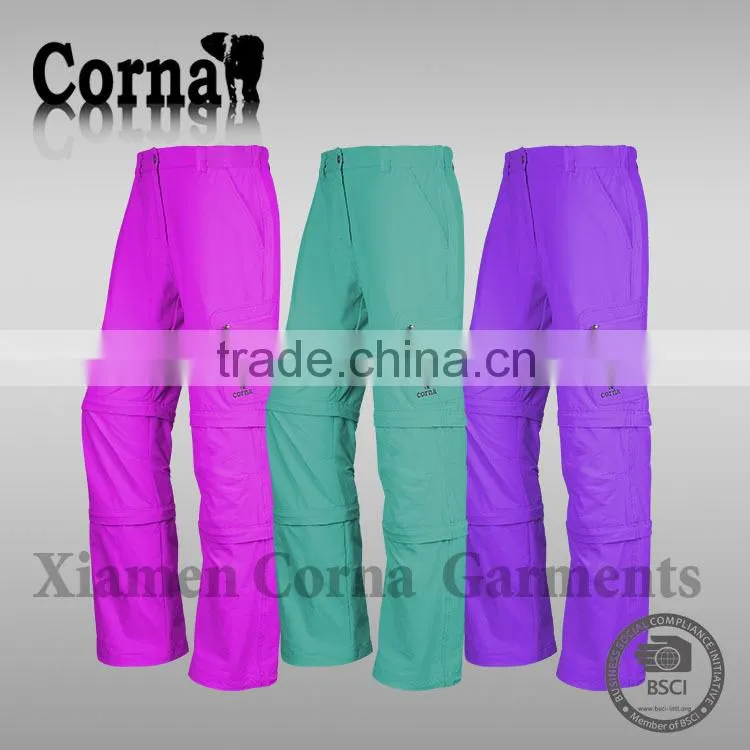 Summer spring outdoor active breathable polyester formal trousers for women with high quality