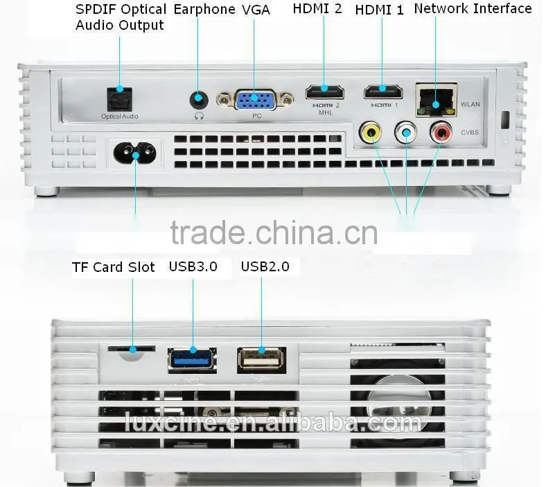 Hot seller !!! Z2000SD 2205P Android smart Blu-ray 3D 12v video projector