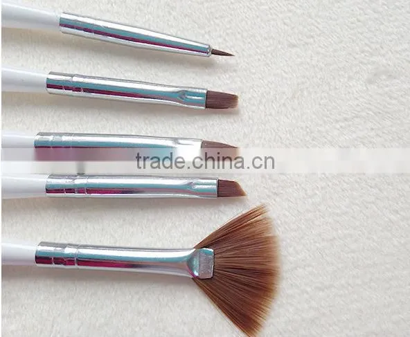 Top quality 5pcs white Nail polish brush wholesale