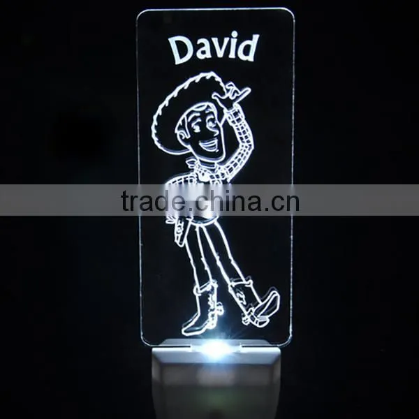 Factory price custom Light Sensor LED Night Light, Personalized Nightlight, Custom Nightlight
