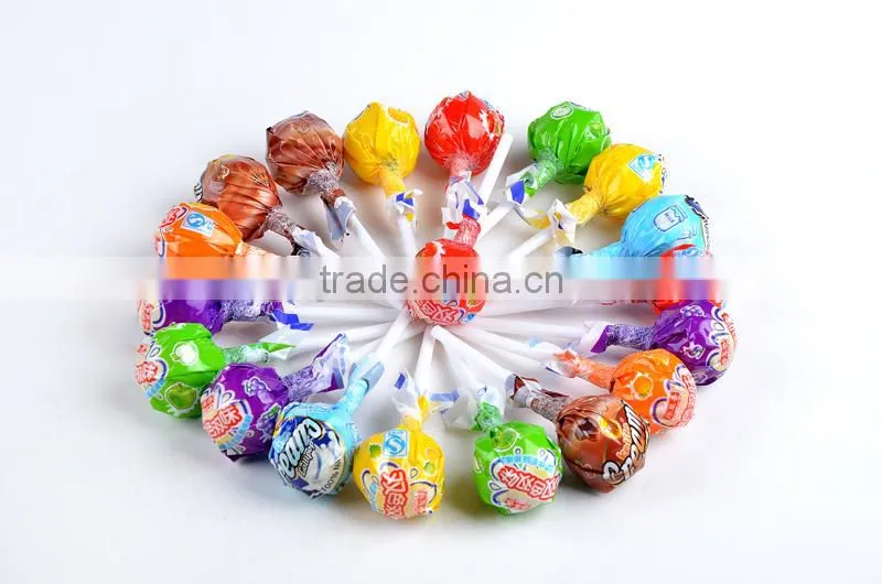 Colorful Handmade Fancy Lollipop Fruity Round Hard Candy