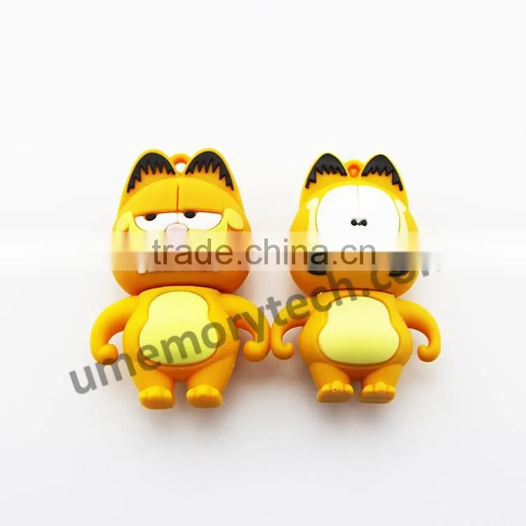 Garfield shape cute usb flash drives bulk 10 pack usb flash drives 1gb