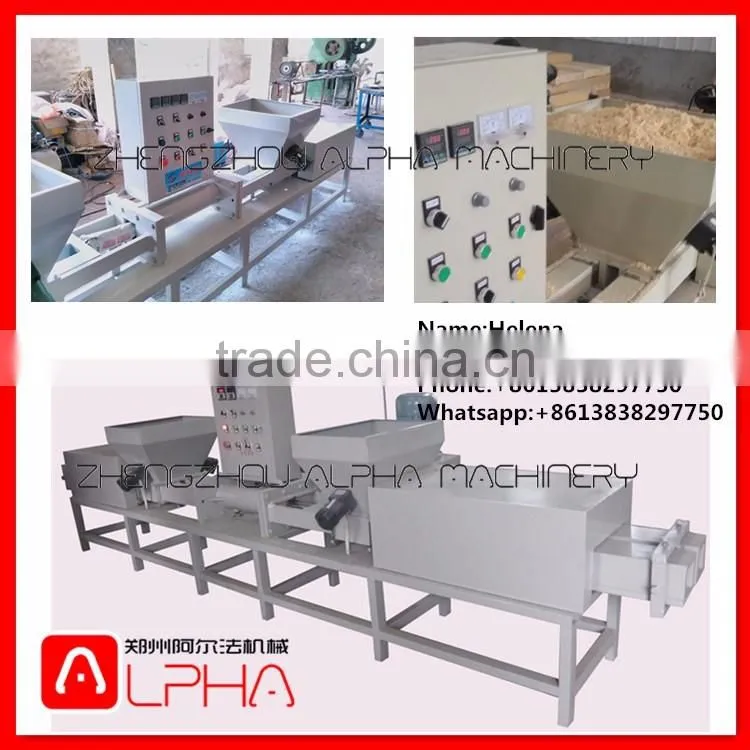 Best price wood chip block extruding machine/wood tray feet making machine
