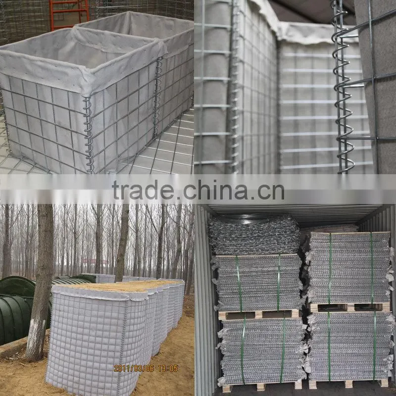 1mX0.5mX0.5m Galfan hot-dipped galvanized welded stone gabion basket retaining wall for parking area
