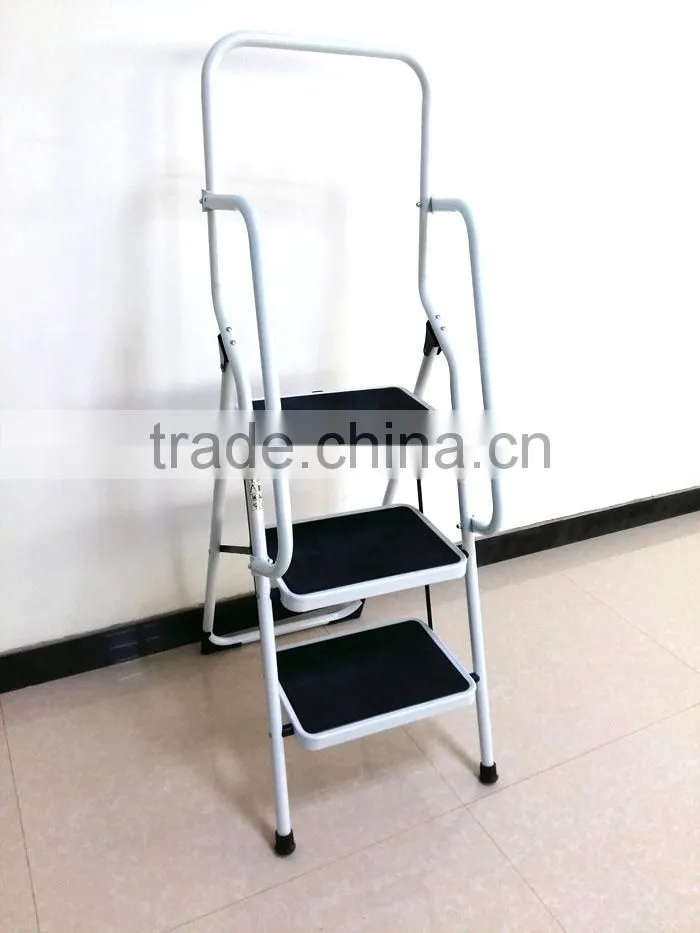 StepUp Upper Reach Heavy Duty Steel Reinforced Folding 4 Step Ladder Stool - 330 lbs Capacity