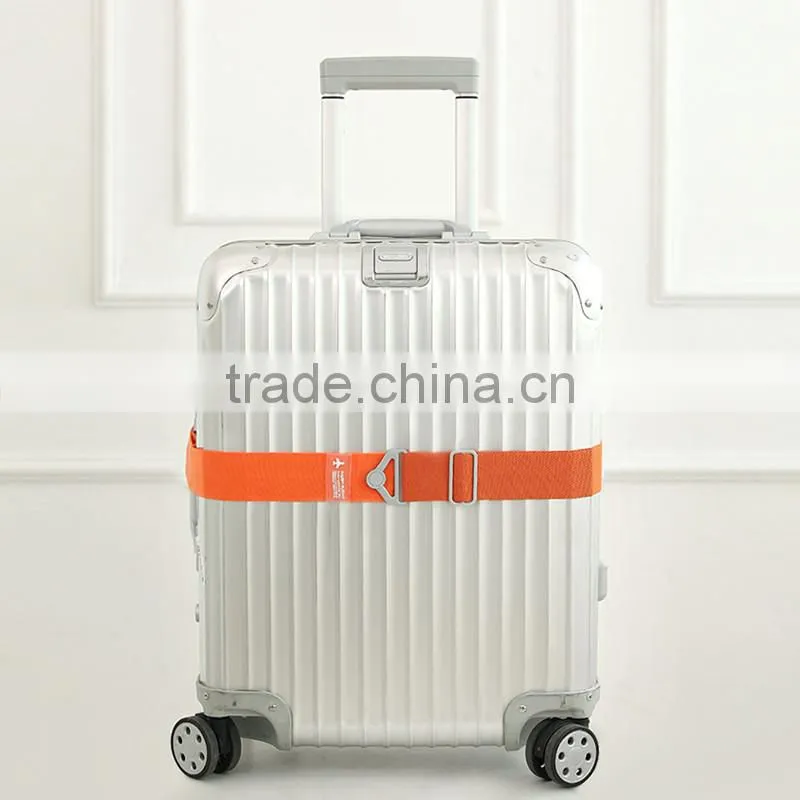 Suitcase Bag Straps Travel Adjustable Belt Lock Baggage Tie Backpack-orange