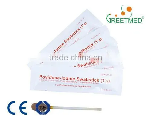 medical povidone iodine swab stick