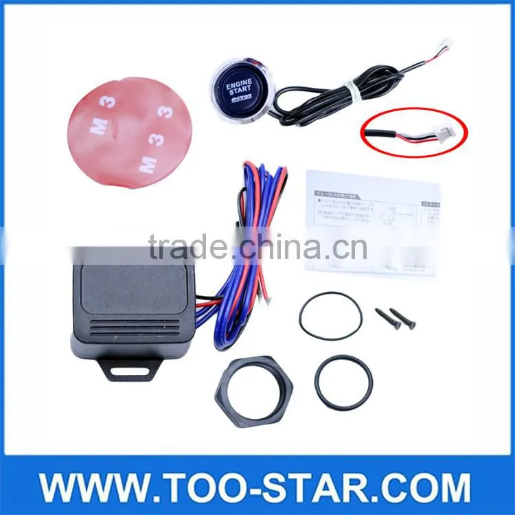 Universal 12V Car Engine Start Push Button Switch Ignition Starter Kit With Red LED