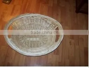 WILLOW WICKER LAUNDRY BASKET WITH HANDLES NATURAL COLOR LAUNDRY BASKET