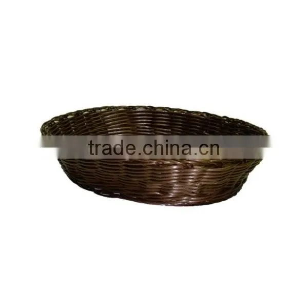 Hand woven plastic wicker basket for sales