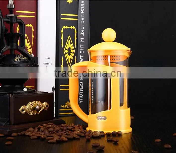 Utility stainless steel polished coffee french press stainless steel plunger coffee pot