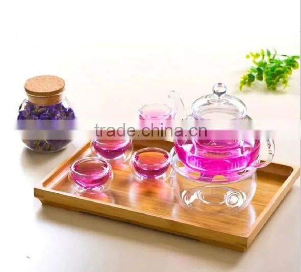 Newest glass teapot with mug antique glass teapot with plunger