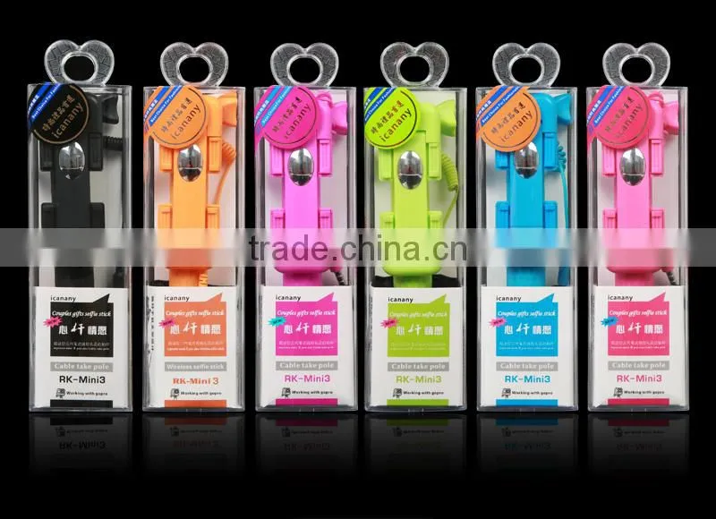 Wholesale foldable mini wired monopod