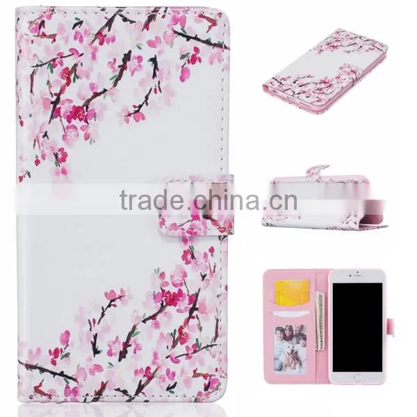 Universal Embossed PU Flip Stand Wallet Leather Mobile Phone Back Cover For iPhone 6 6S