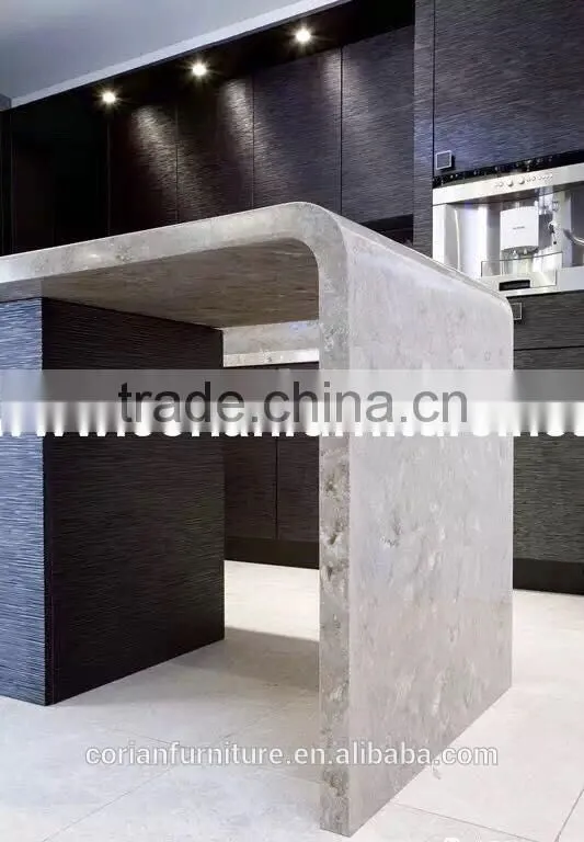 Artificial marble material and custom sized made design kitchen island