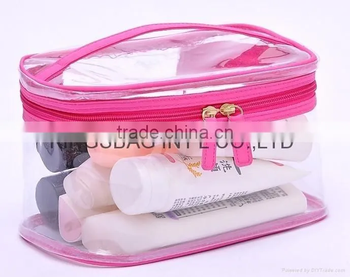 custom large clear pvc bag with zipper
