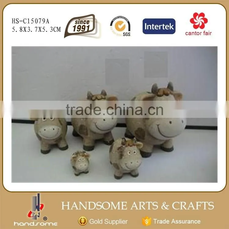 6.2 Inch Ceramic Cow Crafts Home Decoration Money Bank