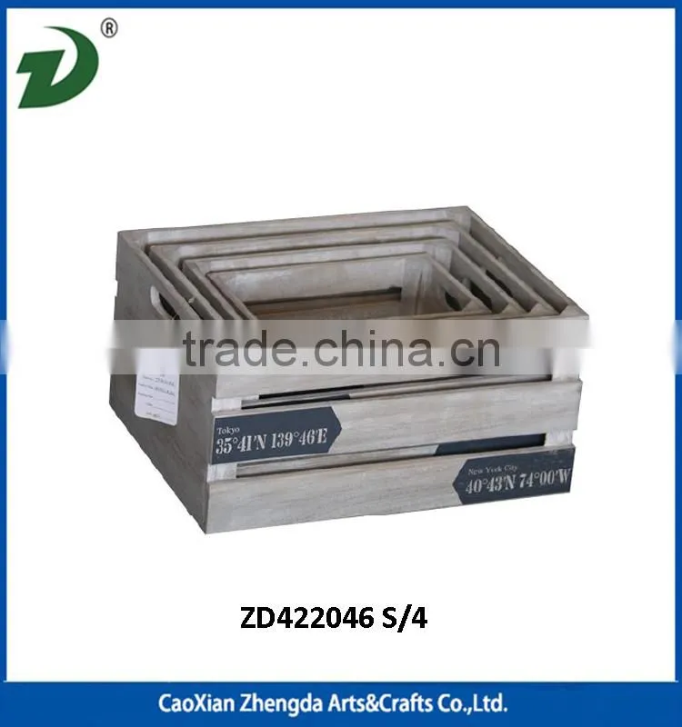 wooden crate storage box