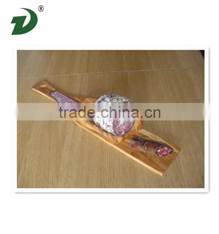 Wooden chopping board for salami