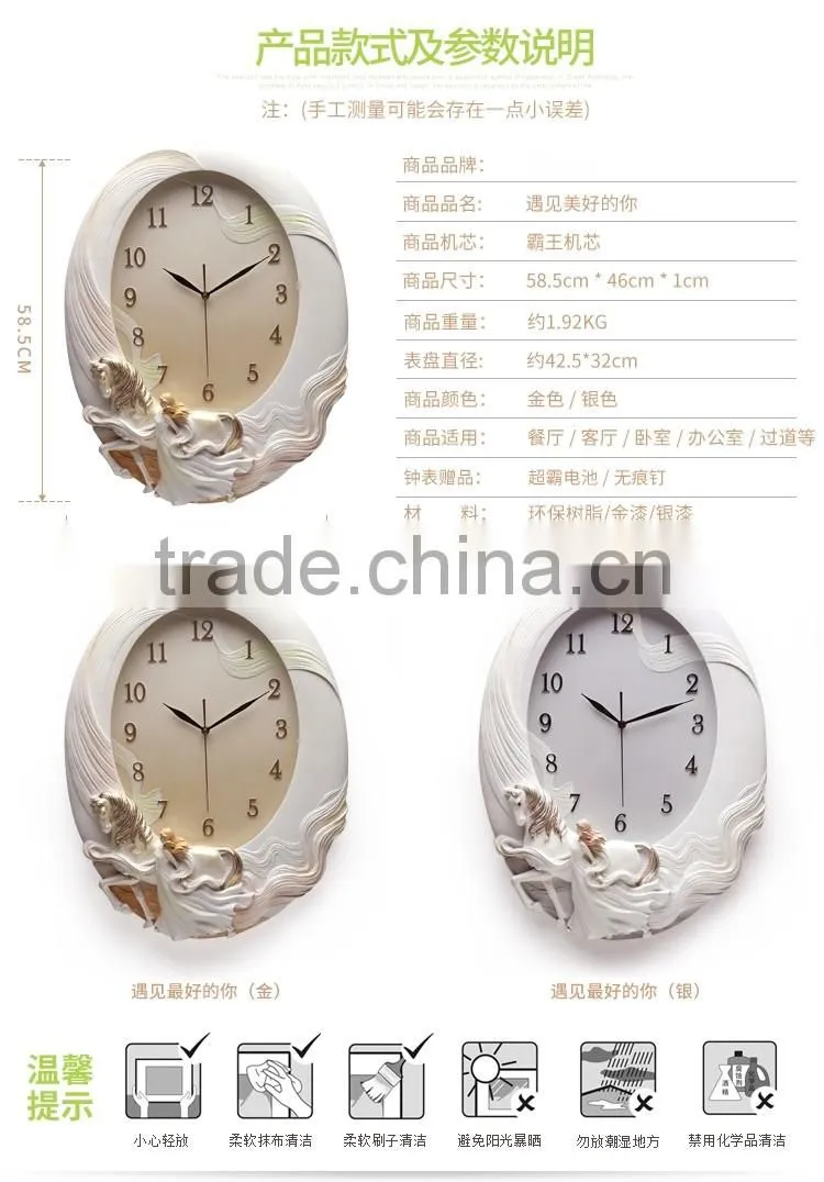 M21A Momoda Living room Creative modern hanging fancy elegant3D flower wall clock Quiet quiet quartz decoration large wall clock