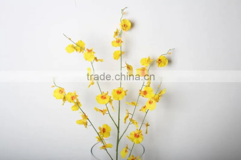 yellow Dancing Orchids artificial decorative Dancing Orchids flowers for wholesale