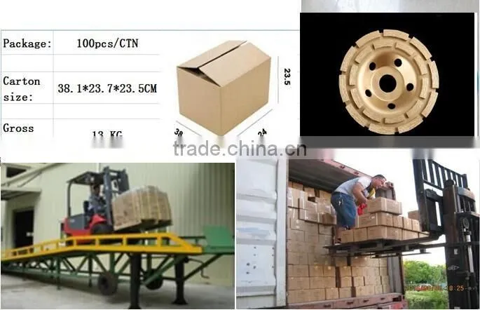 115mm double row diamond grinding wheel 4.5" abrasive polishing disc for concrete granite marble double cup wheel